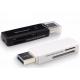 High Speed USB 3.0 Portable Card Reader White / Black For SD Card / Micro SDHC