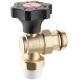 3711 Graduated Handwheel Brass Angle Ball Valve DN20 Flowrate Precisely Adjustable with PP-R Adapter x Flex. Male Nipple