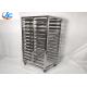 RK Bakeware China Foodservice NSF 600 400 Stainless Steel Baking Tray Trolley / Stainless Steel Double Oven Rack