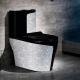 Luxury Ceramic Washdown Round One Piece Toilet Black Sliver Colored