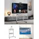 Effortless Movement TV Mobile Cart With Integrated Shelf Tv Floor Mount 90kg Capacity
