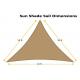 UV Protection Patio Shade Sails , Triangle / Rectangle Sun Shade Canopy