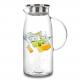 Borosilicate Insulated Pitcher With Lid , Pyrex Glass Water Jug For Fridge Door
