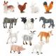 12 Pcs Farm Animals Figures Great For Dioramas And Imaginative Play