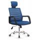 Stylish Design Folding Back Office Chair , Blue Computer Desk Chairs For Home