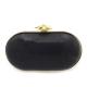 Women fashion handbag accessories wholesale metal clutch oval box purse frame with gold