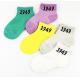 Lovely Number Kids Colorful Socks Jacquard Logo Anti Bacterial For Toddler