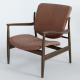 Modern French Style Teak Chairs Fabric Recliner Lounge Area
