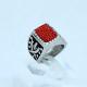 Fashion 316L Stainless Steel Casting Clay CZ Stones Ring LRX358