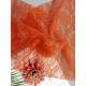 Orange Nylon Delicate French Chantilly Lace Fabric For Women Dress