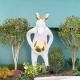 Cartoon White Rabbit Garden Animal Sculptures Indoor 135cm Height