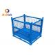 Foldable Metal Wire Mesh Stackable Pallet Cages For Logistics