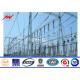 110KV Hot Dip Galvanized Conical Electric Steel Pole for Power Transmission Line