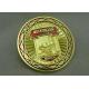 Zinc Alloy Metal 3D Coin Gold Military Challenge Coin , Soft Enamel Souvenir Coin