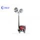 220v Pneumatic Mobile Telescoping Antenna Mast Trailer 8 Lamp Plate With Generator