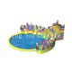 Double Stitching Inflatable Water park playground giant slide With Pool