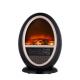 Oval Shaped Black Electric Fireplace Heater TNP-2008I-G3 More Heating Coverage