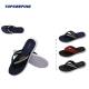 Flat Black Mens Sports Slippers Footwear With Arch