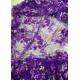 Luxury Guipure 3D Flower Lace Fabric For Apparel 135cm Width Purple