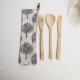 Bamboo Reusable Wooden Utensils Traditional Knife Fork Spoon Chopsticks Set