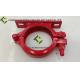 Sany And Zoomlion Concrete Pump Pipe Clamp 125B VI With Two Holes For Seat/Red 0164671C0800\HBG3.12