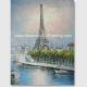 Impression Paris Oil Painting Paris Street Stretching Frame One Panel Office Deco