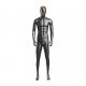 Fiberglass Male Full Body Mannequin Matte Black Gold And Silver Plated Facial