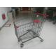 Supermarket 270L European Design Steel Shopping Carts With PPG Powder