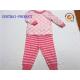 Knitted Children's Clothing Sets / Baby Girl Clothing Sets Long Sleeve Tee And Stripe Pant