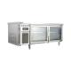 Multi-climate 380L Undercounter Freezer Fridge Glass Door Workbench Prep Table Refrigerator