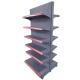 Factory Customized Color Size Logo grey supermarket rack double sided grocery store shelves wall shelves for retail store