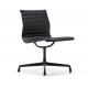 Black Ribbed Office Chair Easy Assembly Width 58cm Without Armrest SGS Certified