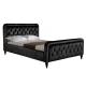 Black Velvet Modern Queen Size Bed Practical Soft For Apartment