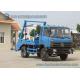 Dongfeng 7 - 8 Tons Trash Trucks 4x2 Swing Arm Dual Axles 145 cab