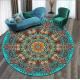 Customized Printed Ethnic Style Round Living Room / Hotel Carpet 200*200cm
