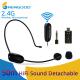 2.4Ghz wireless portable rechargeable Microphone with separate Transmitter and receiver 3.5mm to 6.5mm convertor