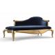 Black Velvet Fabric Luxury Chaise Lounge