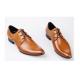 Pointed Toe Men's Wedding Dress Shoes Yellow Lace Up Handmade Oxford Shoes