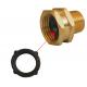 GHT To NPT Brass Tap Connector , 3/4 Female To 1/2 Male Garden Hose Adapter