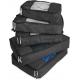 Black Large Capapcity Luggage Packing Organization Cubes 5 Pack Travel Bag with Mesh