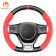 Carbon Red Suede Hand Sewing Steering Wheel Cover for Kia Sportage K5 GT Line 2021 2022 2023