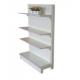 Metal Supermarket Display Racks Retail Store Shelving Storage Single - Sided