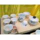tea sets 10 pieces ink and wash painting white porcelain made