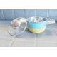 Rainbow Stainless Steel Stock Pot With Glass Cover Commercial Cooking Soup Pan