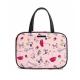 Large Capacity Pink Zip Polyester Travel Toiletry Bag