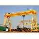 Double Girder Mechanical Gantry Crane Rail Track With Electric Hoist Lifting