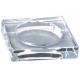 Square Hotel Ashtrays Glass Ashtray Transparent For Guestroom
