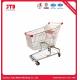 120L Metal Shopping Cart With Wheels 900mm Stainless Steel Shopping Trolley