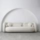 Three Dimensional White Teddy Velvet Couch Sofa Polyester Fiber