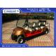 Golden Colour  Electric Golf Carts 8 Seater With Curtis Controller For Hotel Reasort
